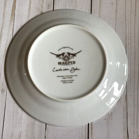 Magpie hound dog pop art Plate 6” ceramic decorative collectible Beasties - Picture 2 of 3